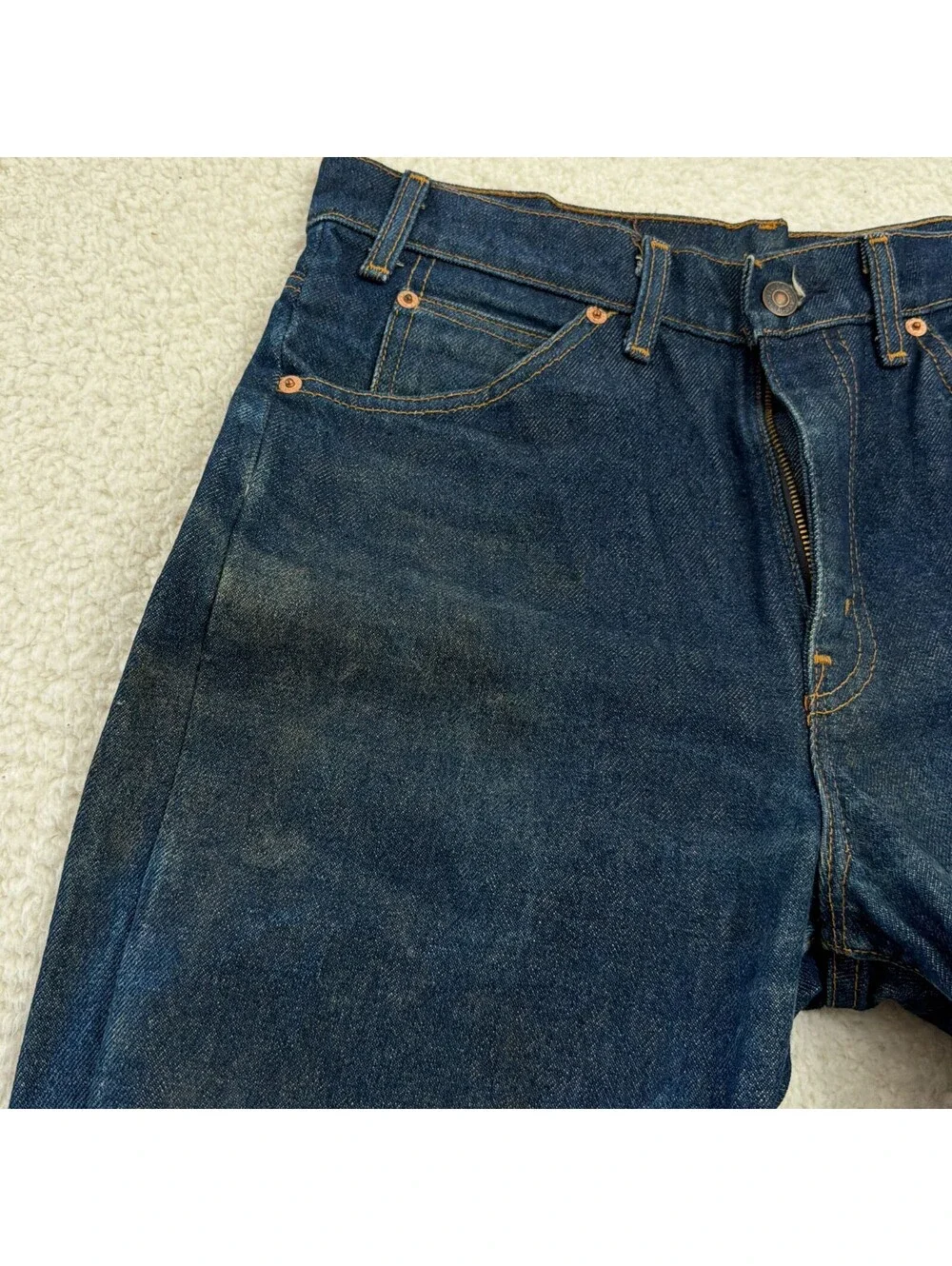 Levis Orange Tab 505 Mens 32x34 Dark Wash Straight Made in USA Vintage Denim
